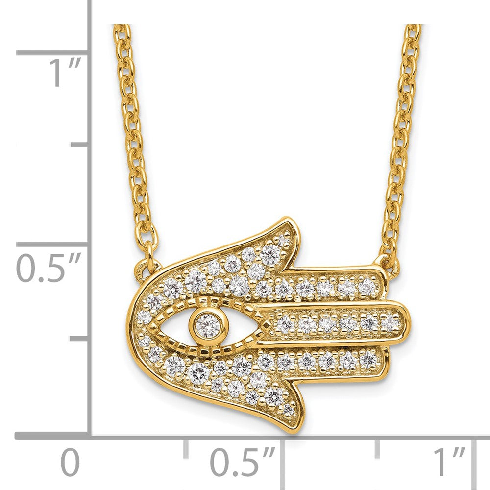 14K Lab Grown Diamond VS/SI FGH Hamsa Necklace