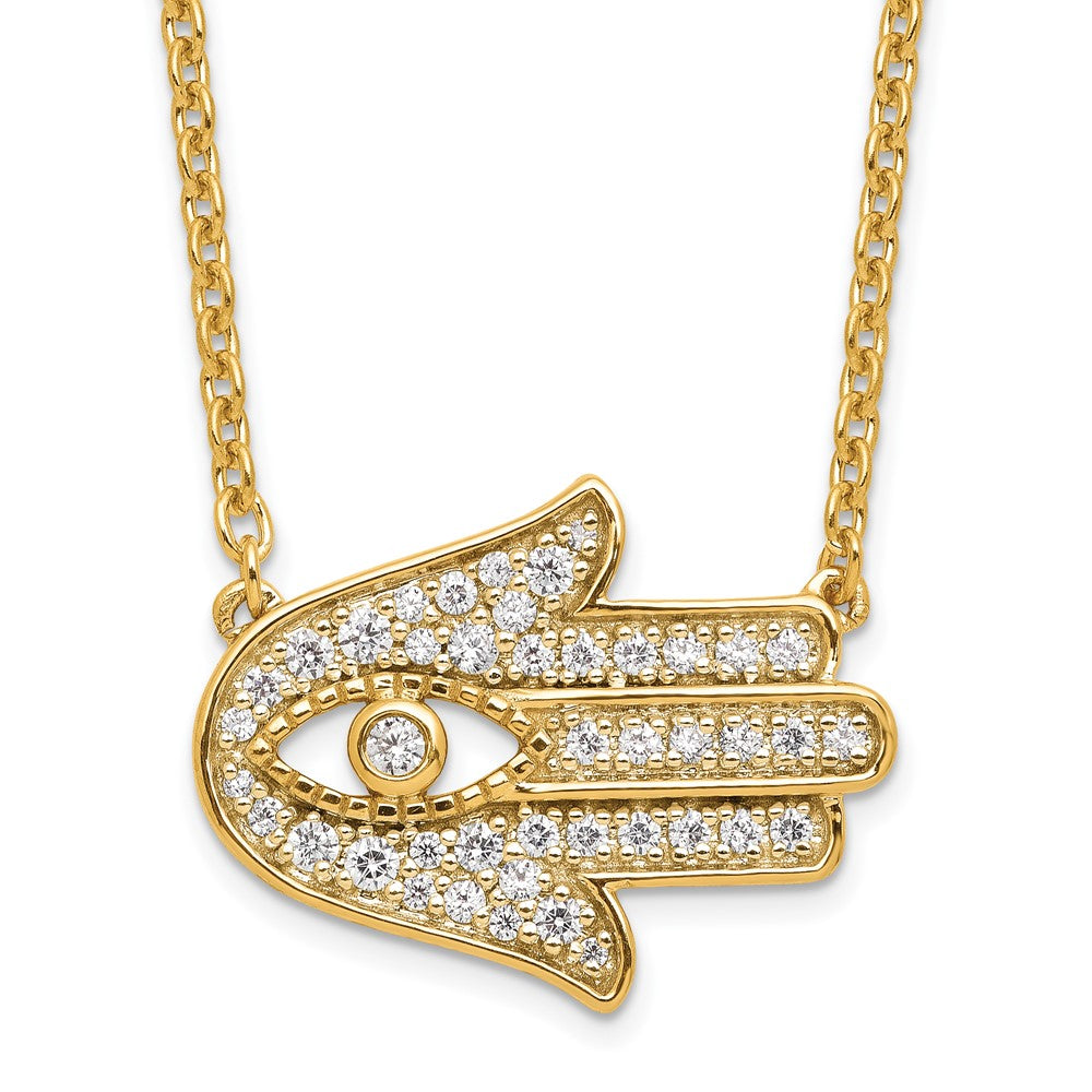 14K Lab Grown Diamond VS/SI FGH Hamsa Necklace