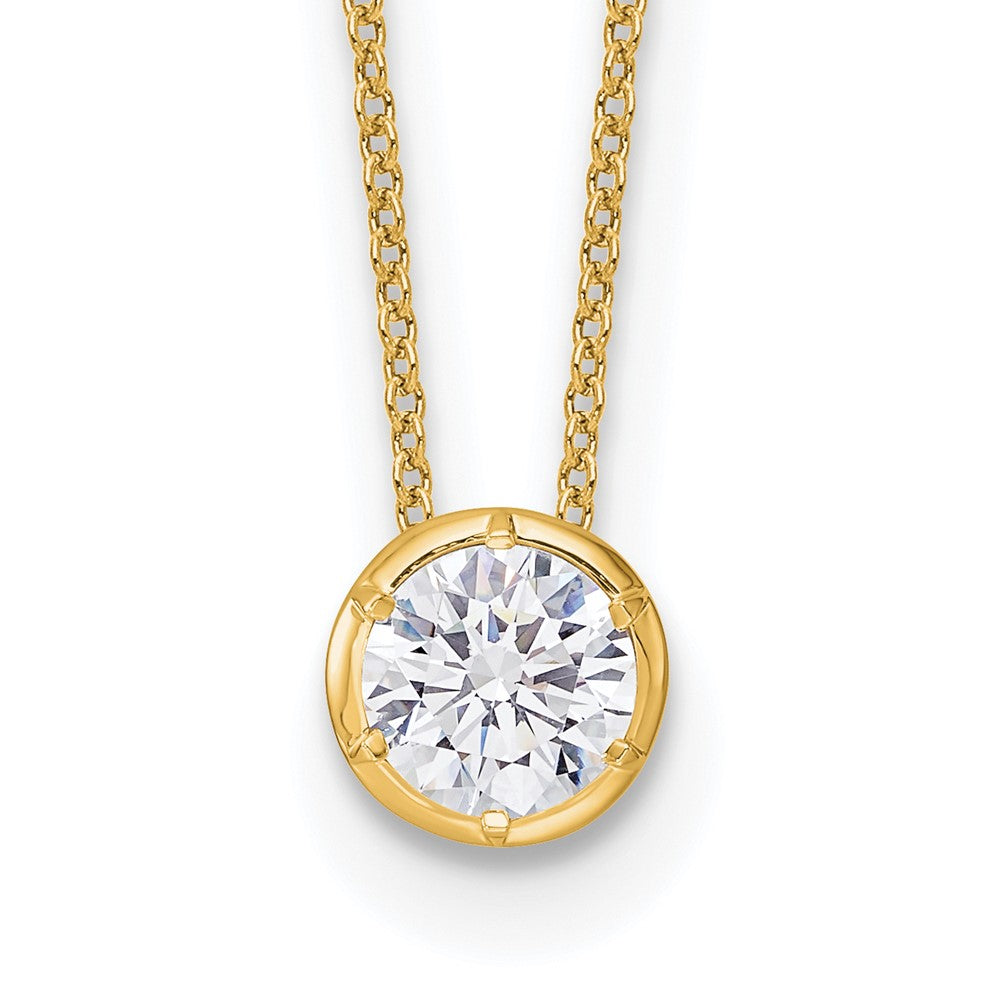 14K Lab Grown Diamond VS/SI FGH Solitaire Slide Necklace