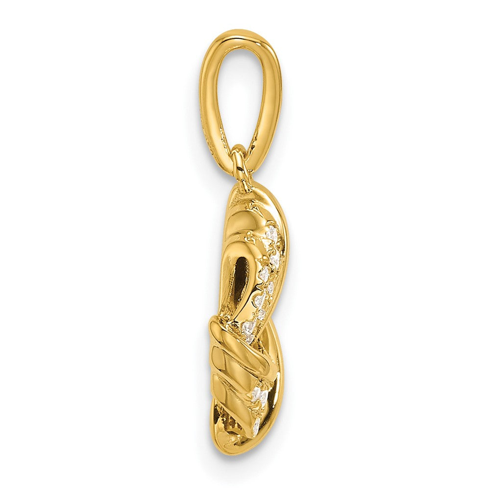 14K Lab Grown VS/SI FGH Dia Love Knot Pendant