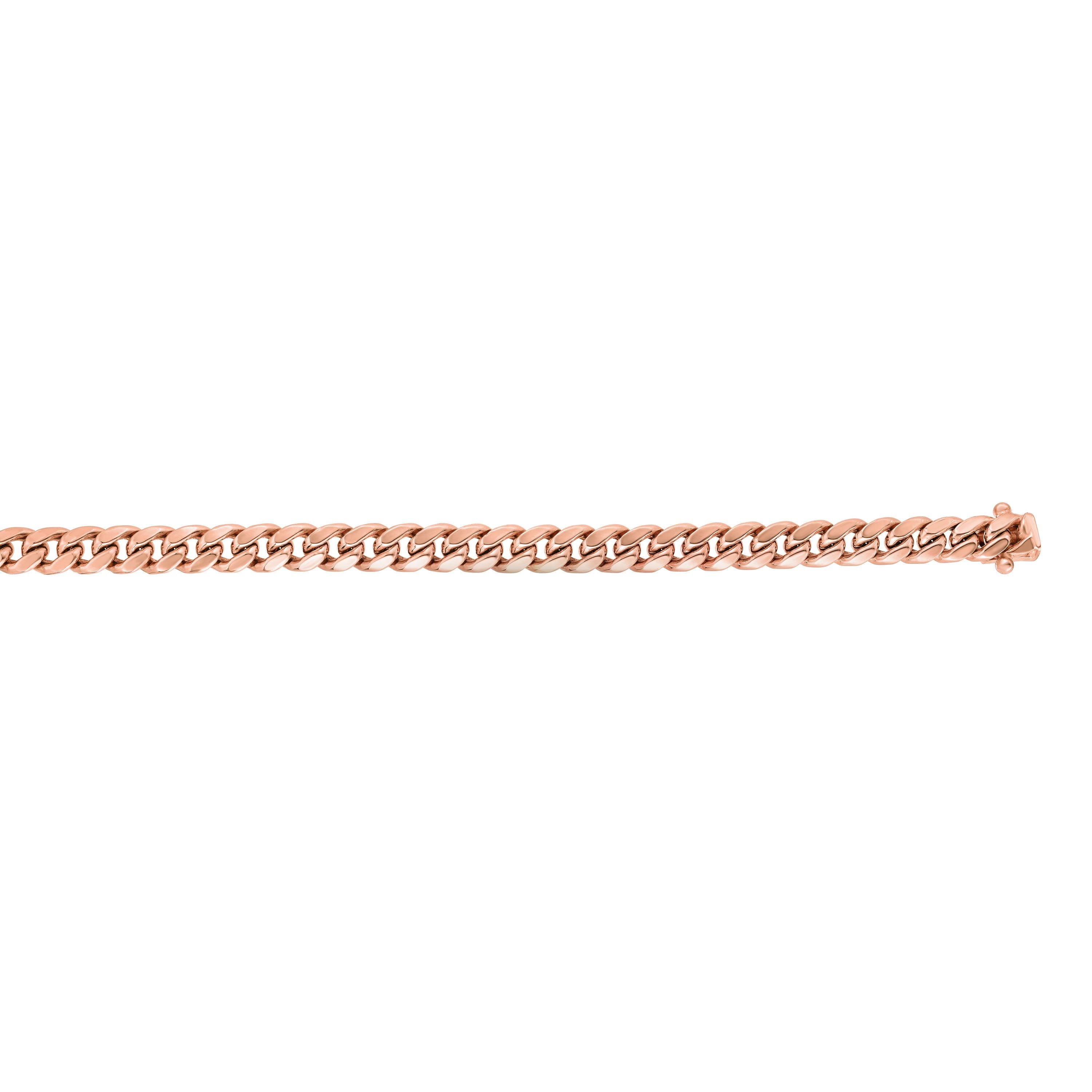 14K Rose Gold 6.1mm Classic Miami Cuban 26" Chain with Box Lock