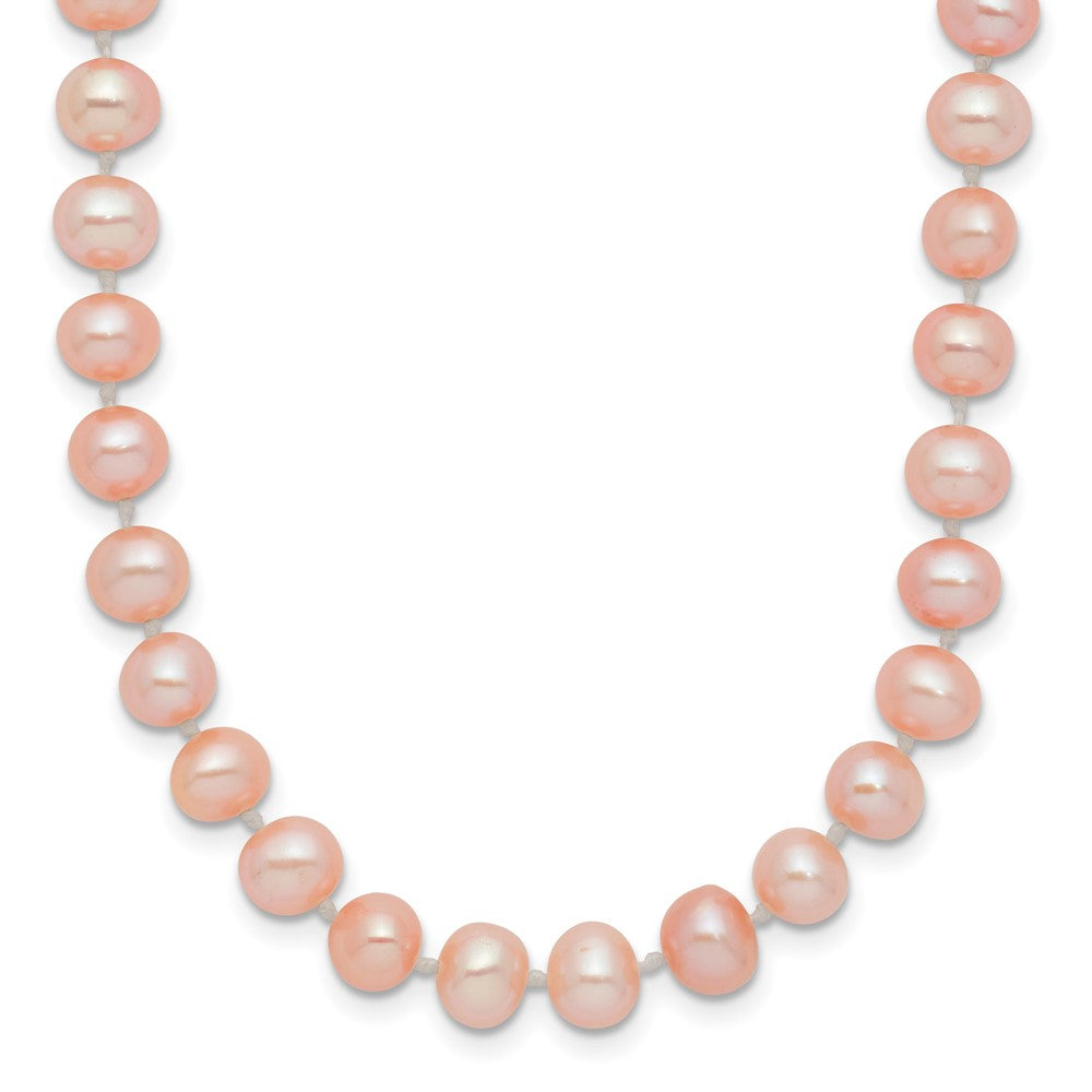 14k 5-6mm Pink Near Round Freshwater Cultured Pearl Necklace