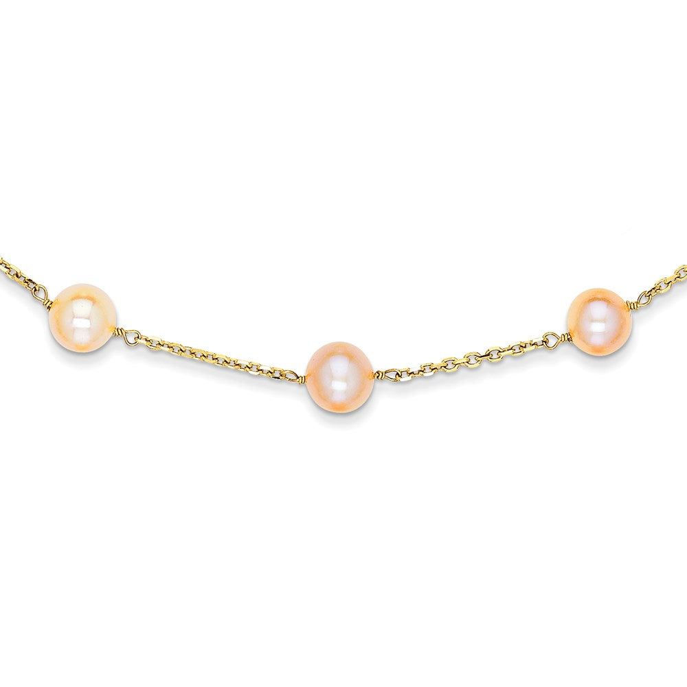 14K Cream Color FW Cultured Pearl Necklace