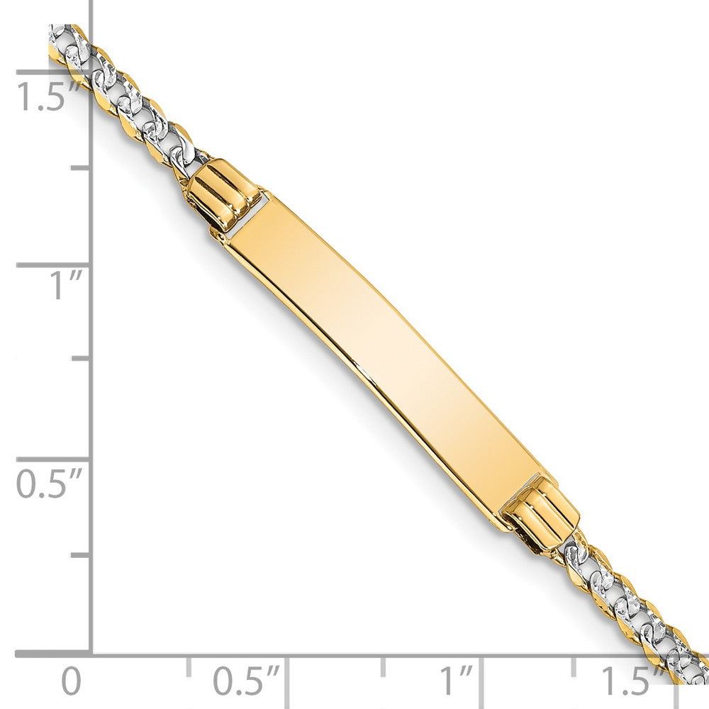 14k with Rhodium PavÇ Curb ID Bracelet