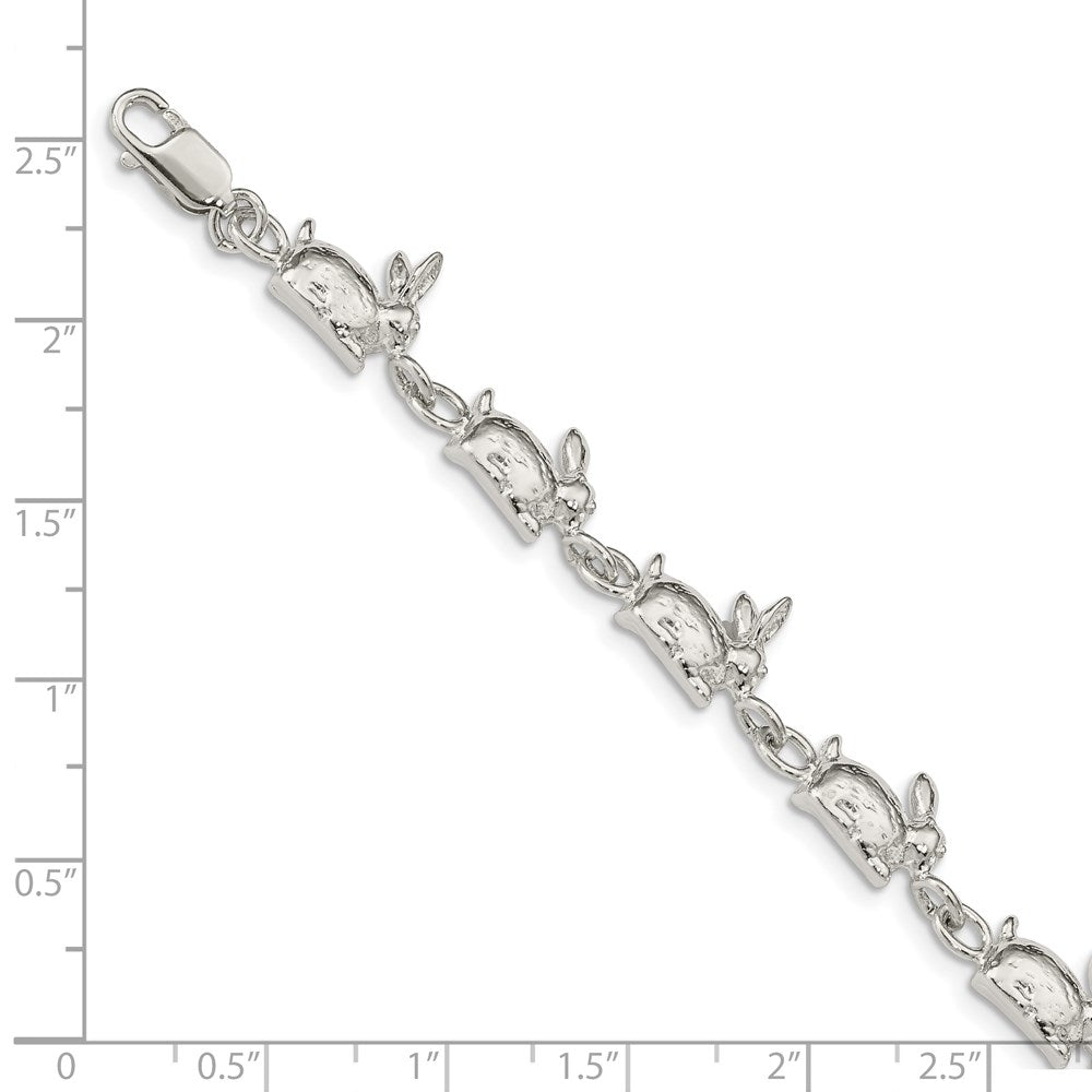 Sterling Silver Rabbits Bracelet