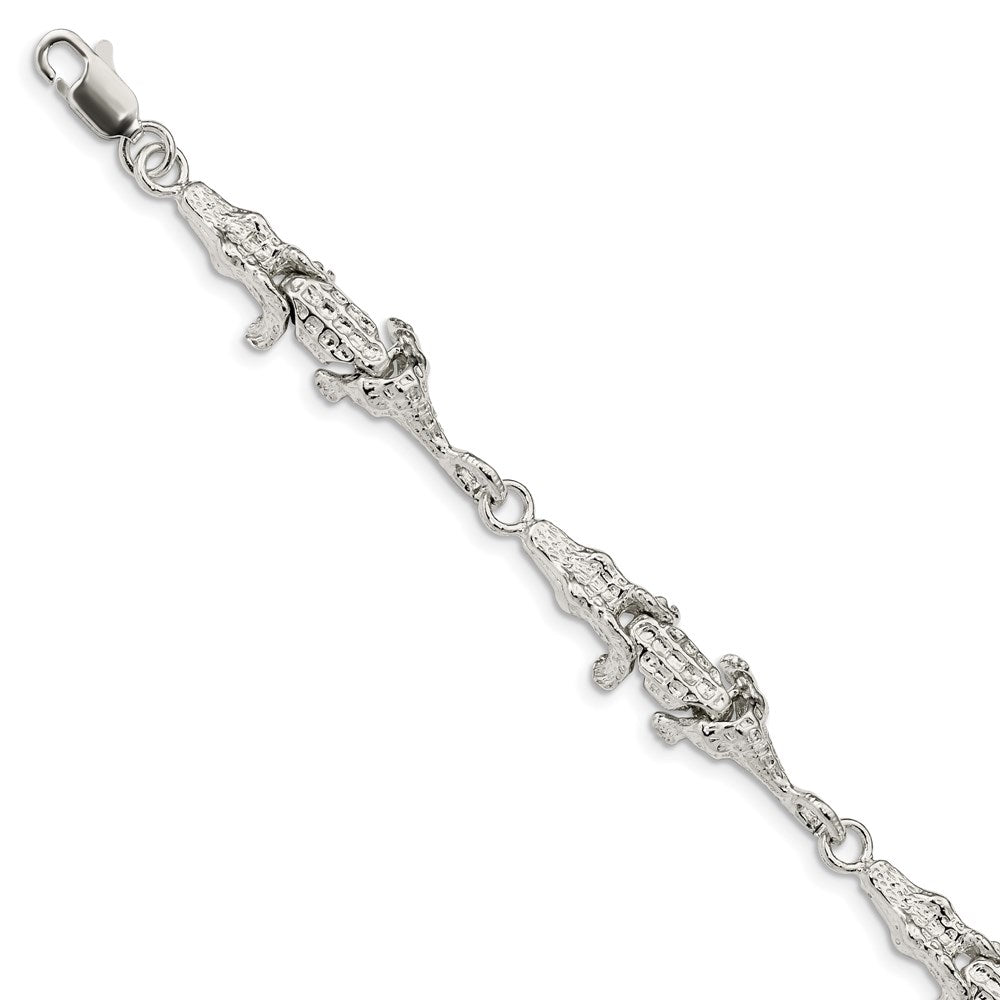 Sterling Silver Alligator Bracelet