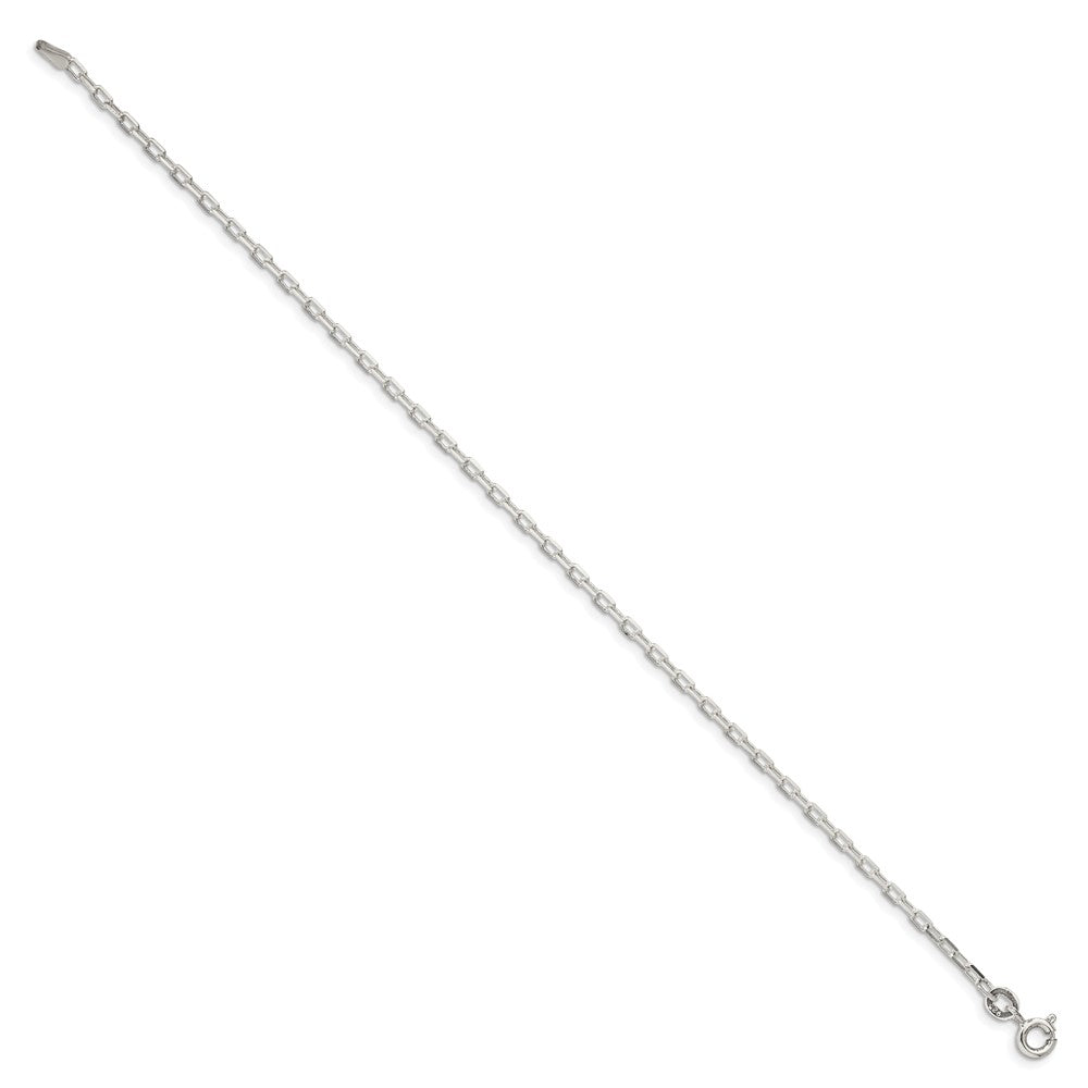 Sterling Silver 2.2mm Diamond-cut Long Link Cable Chain