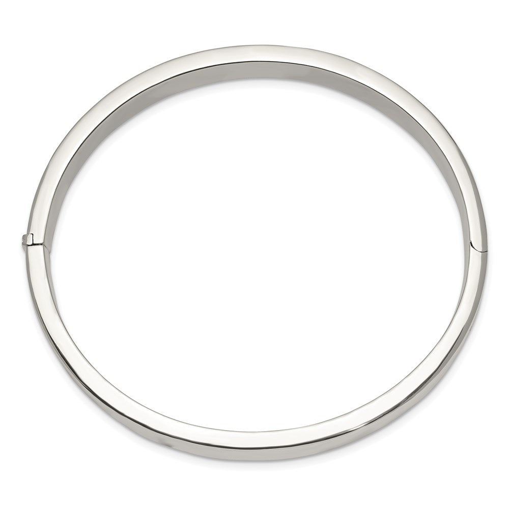 Sterling Silver 9.75mm Hinged Bangle