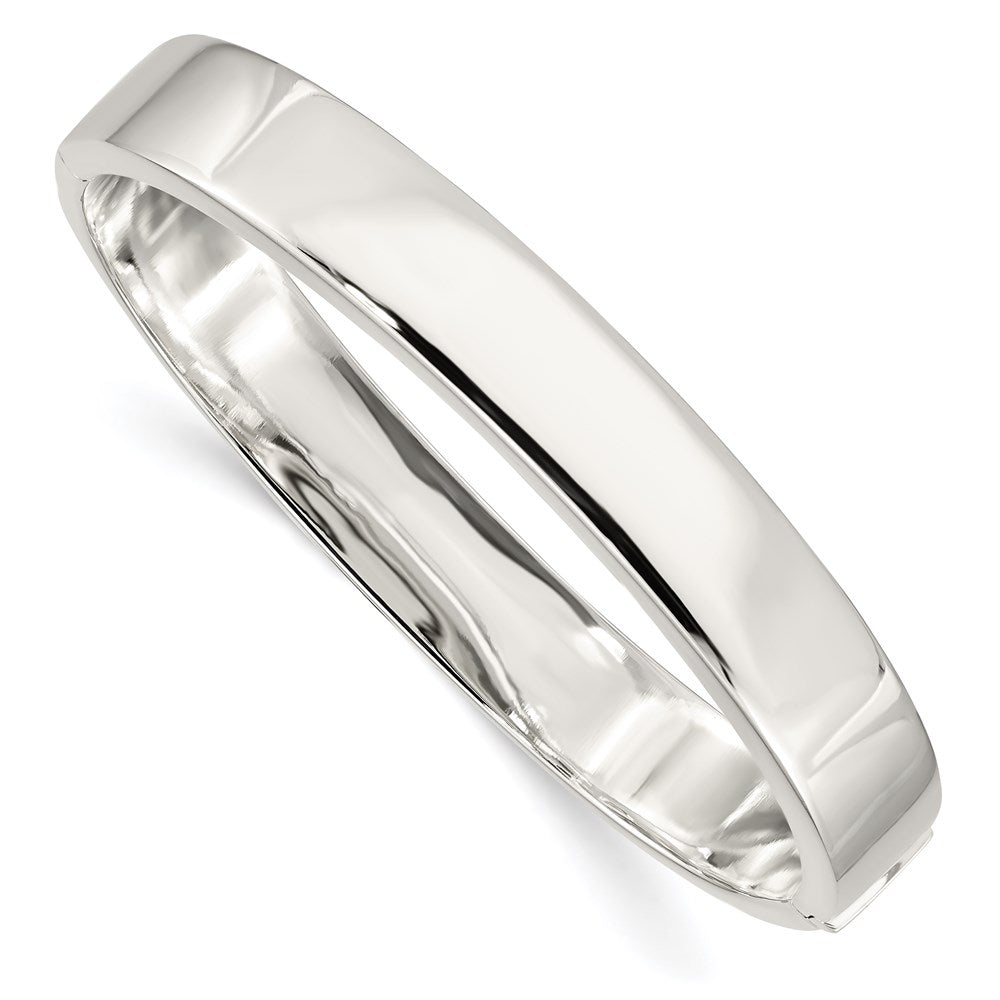 Sterling Silver 9.75mm Hinged Bangle