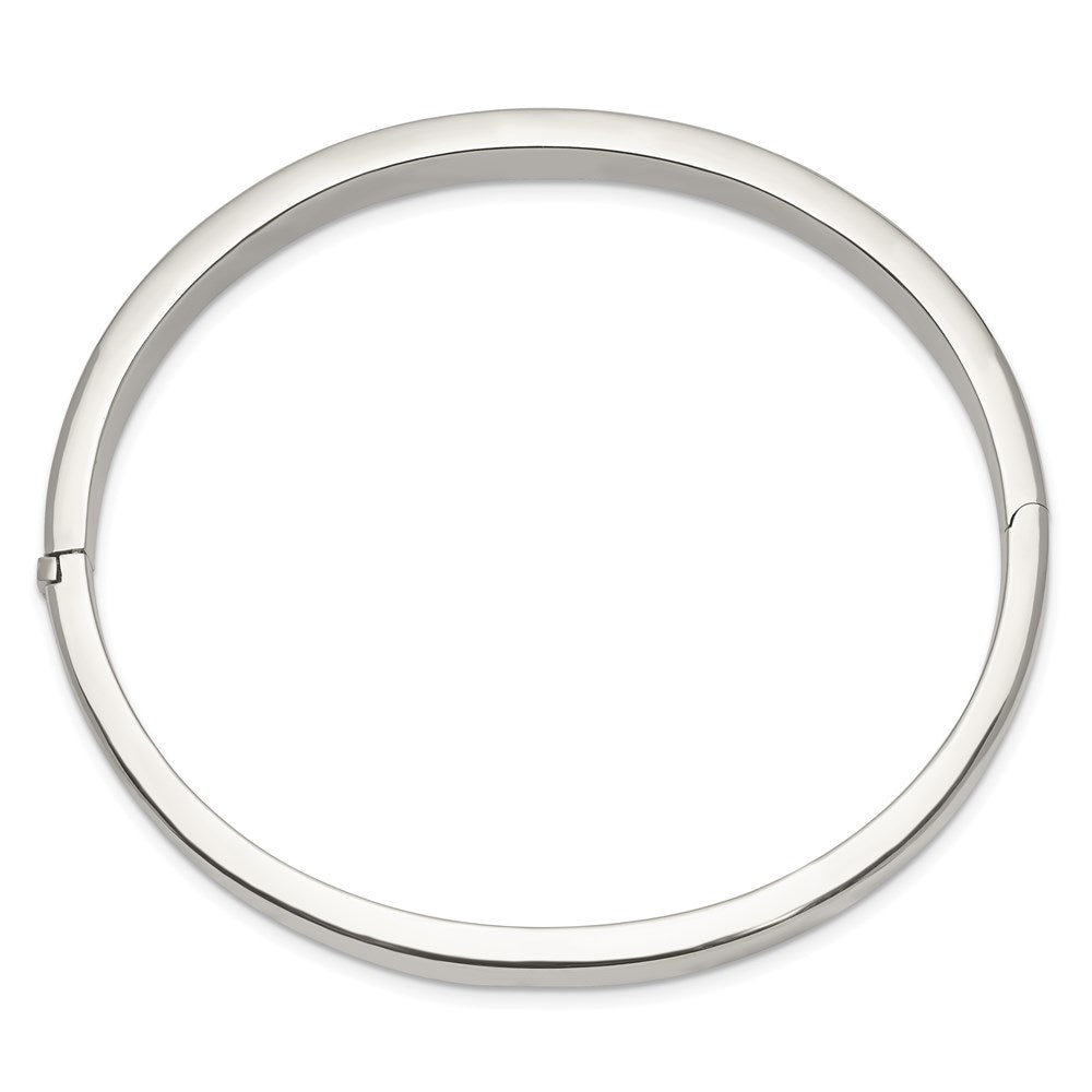 Sterling Silver 8.00mm Hinged Bangle