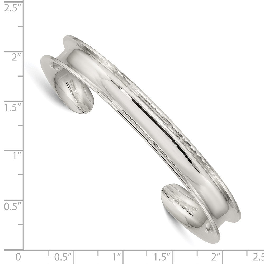 Sterling Silver 8.5mm Cuff Bangle