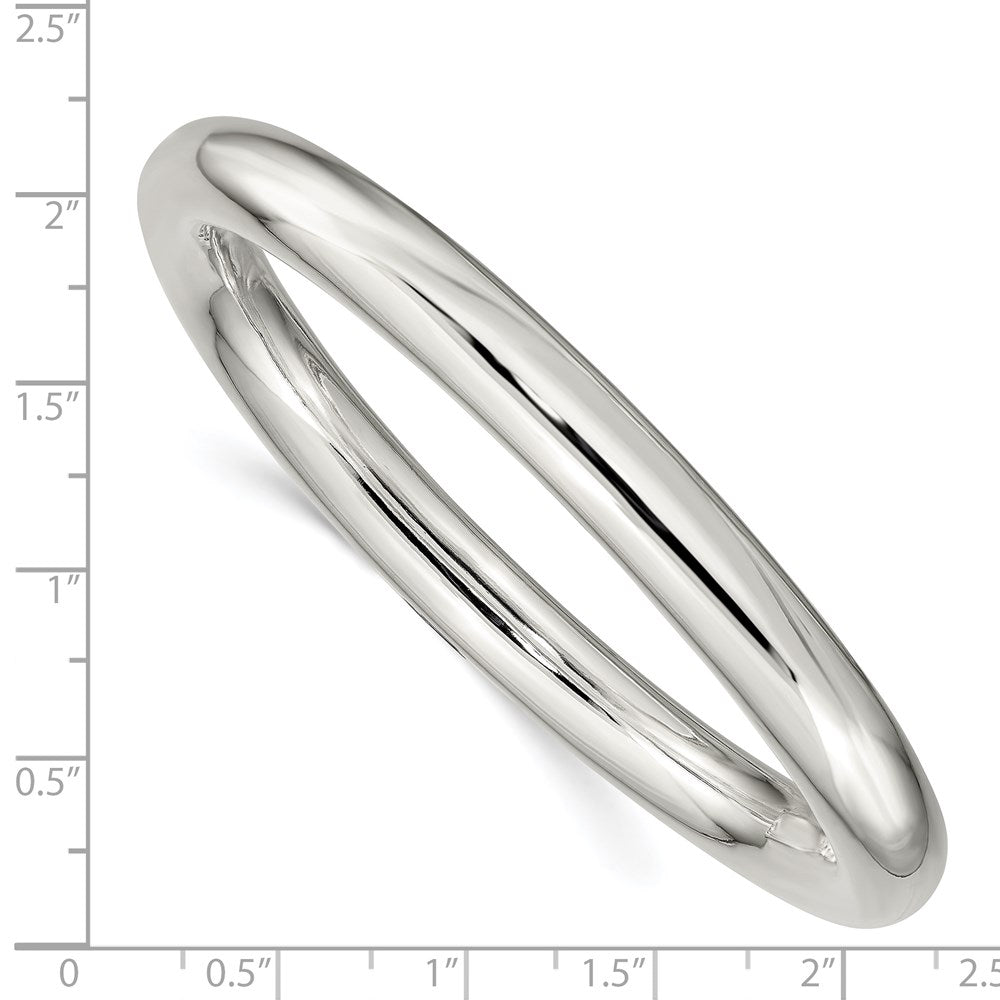 Sterling Silver 8mm Slip-on Tube Bangle