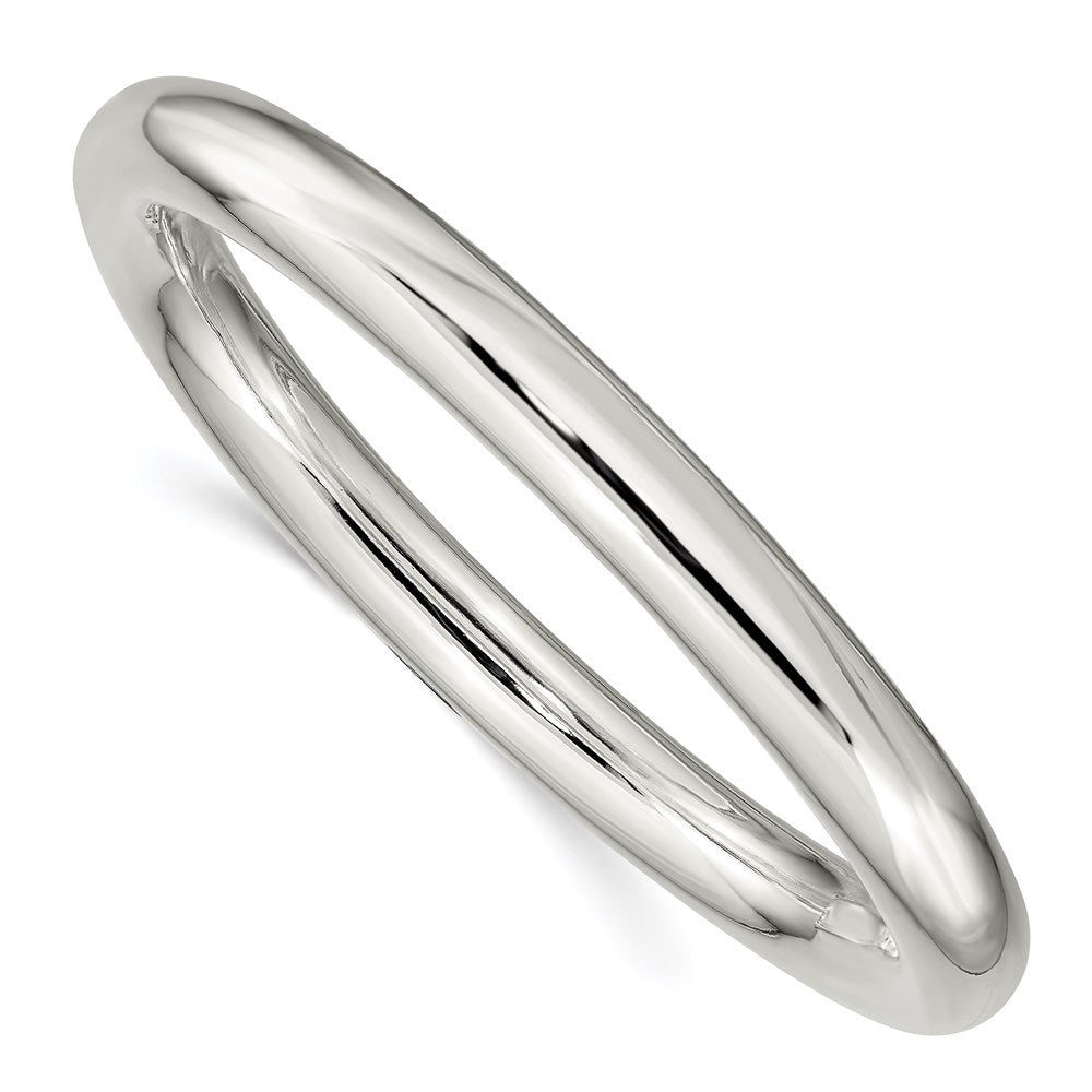 Sterling Silver 8mm Slip-on Tube Bangle