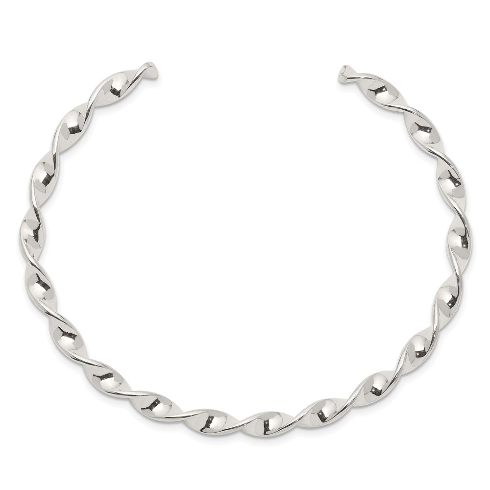 Sterling Silver Twist Cuff Bangle