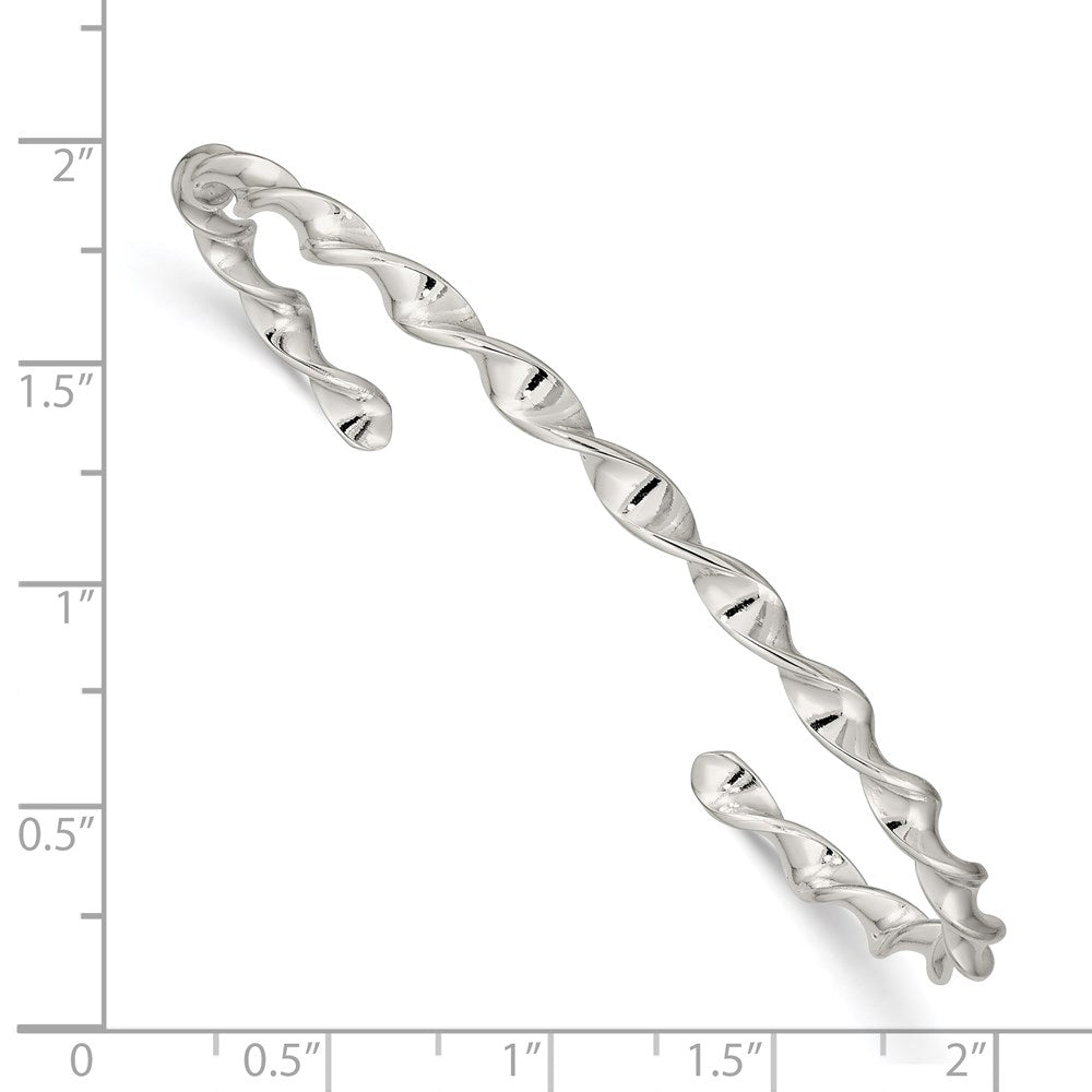 Sterling Silver Twist Cuff Bangle