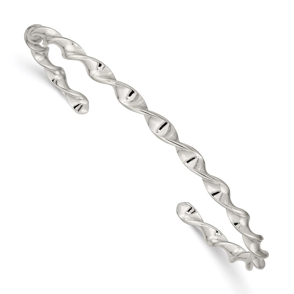 Sterling Silver Twist Cuff Bangle