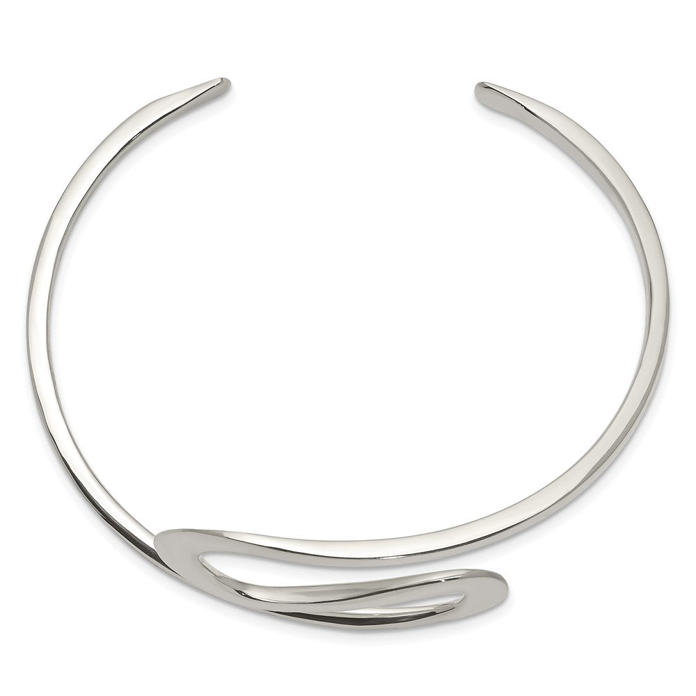 Sterling Silver Abstract Cuff Bangle