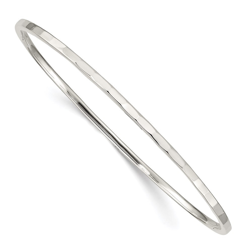 Sterling Silver Hammered Slip-on Bangle