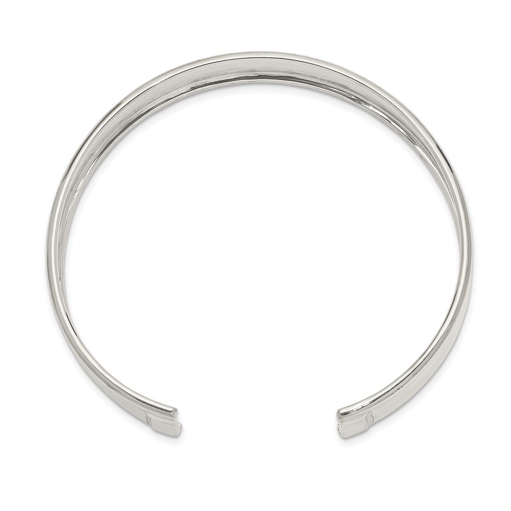 Sterling Silver 10mm Polished Cuff Bangle