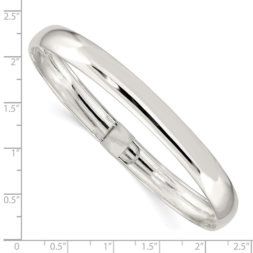 Sterling Silver 8mm Polished Flexible Bangle