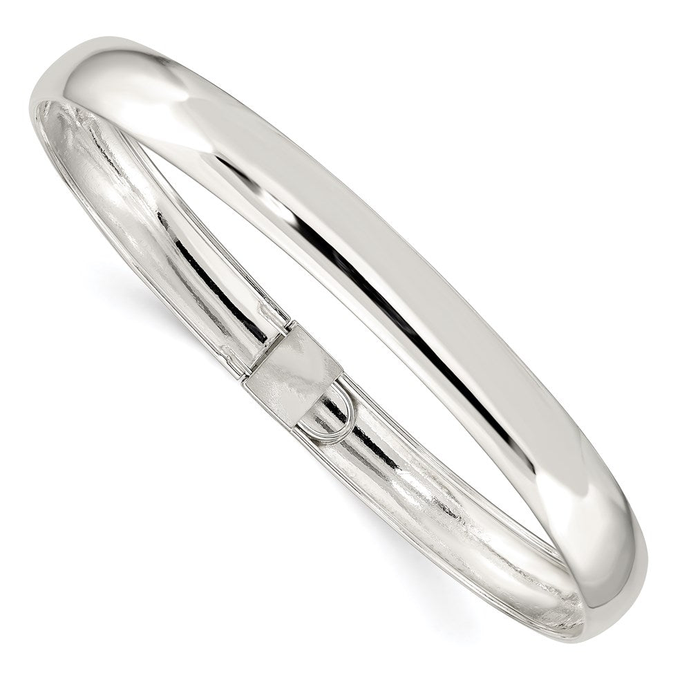 Sterling Silver 8mm Polished Flexible Bangle