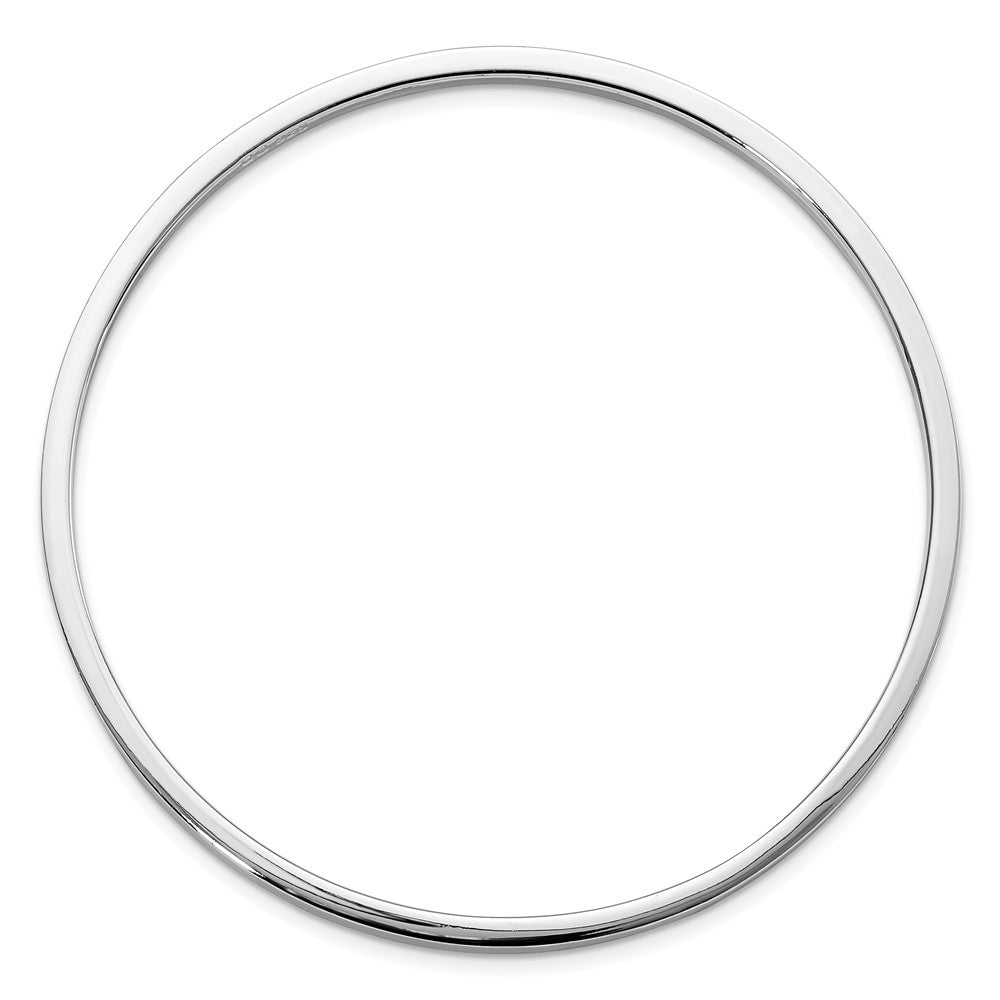 Sterling Silver Rhodium-Plated Polished Slip-on Child's Bangle