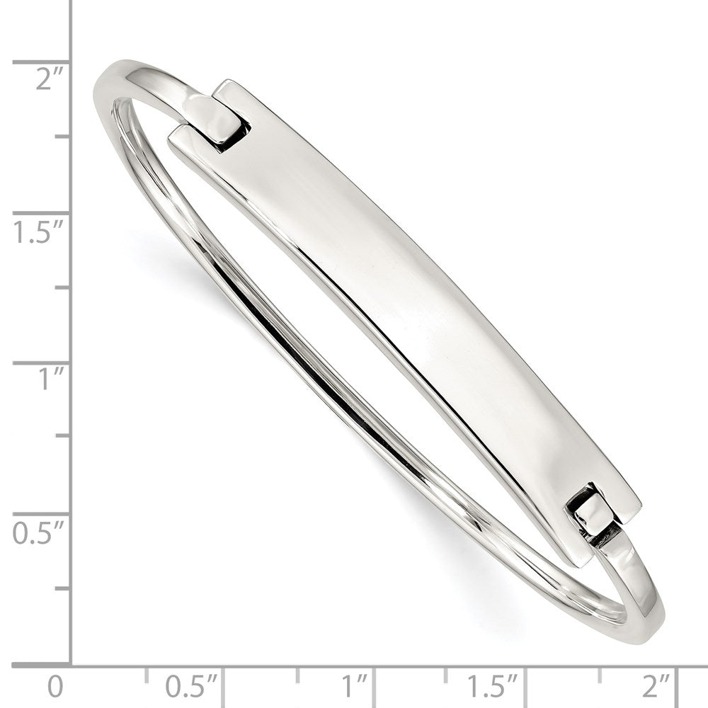 Sterling Silver ID Hinged Bangle