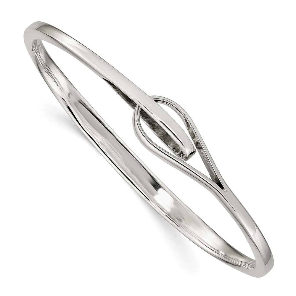 Sterling Silver Interlocking Slip-on Bangle