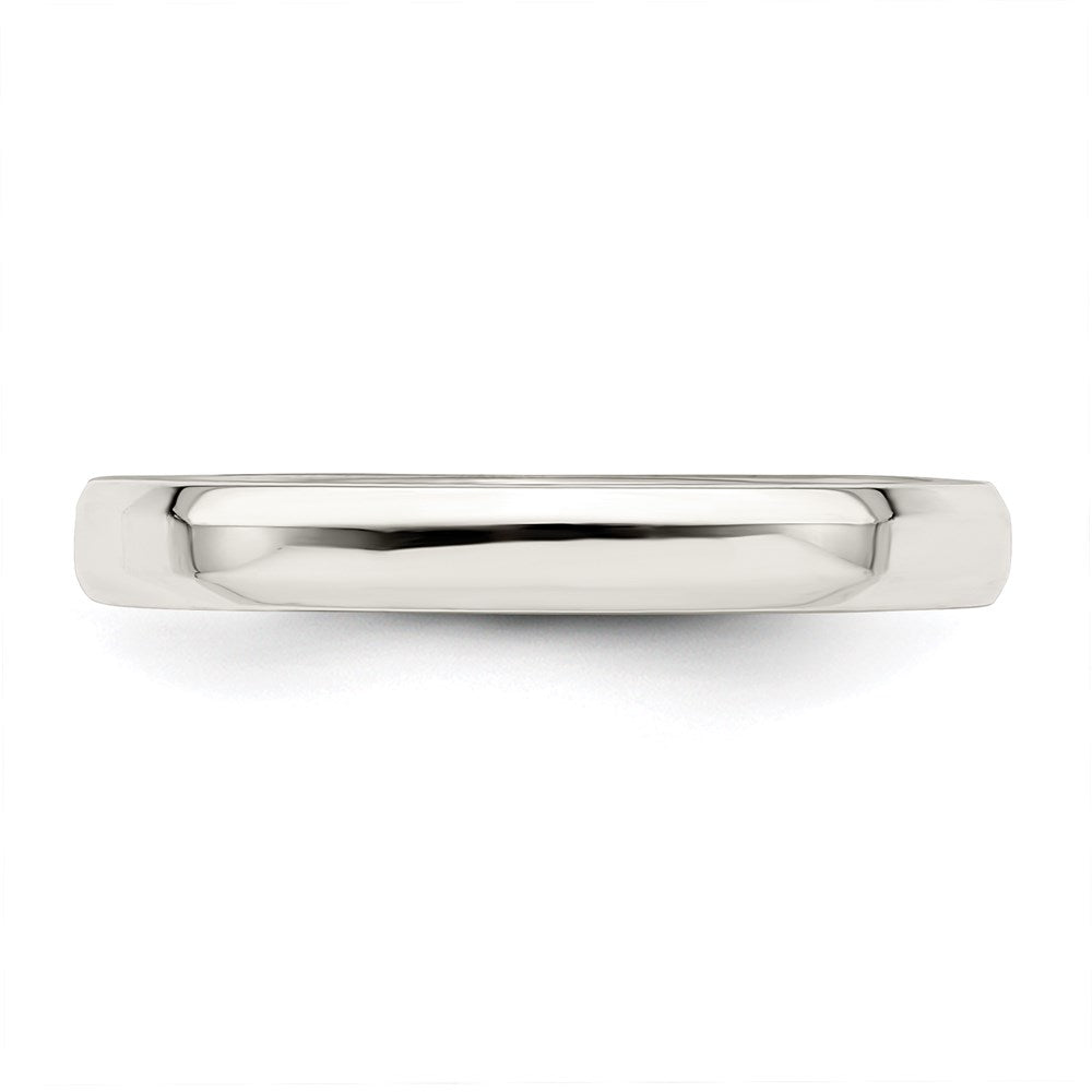 Sterling Silver 3mm Beveled Edge Size 7 Band