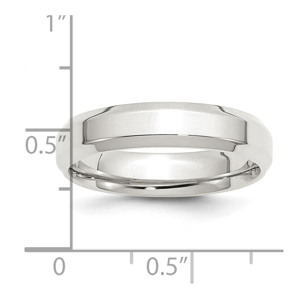 Sterling Silver 5mm Beveled Edge Size 8 Band