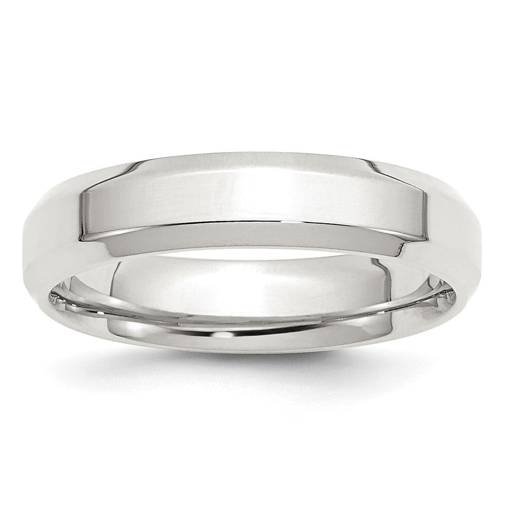 Sterling Silver 5mm Beveled Edge Size 8 Band