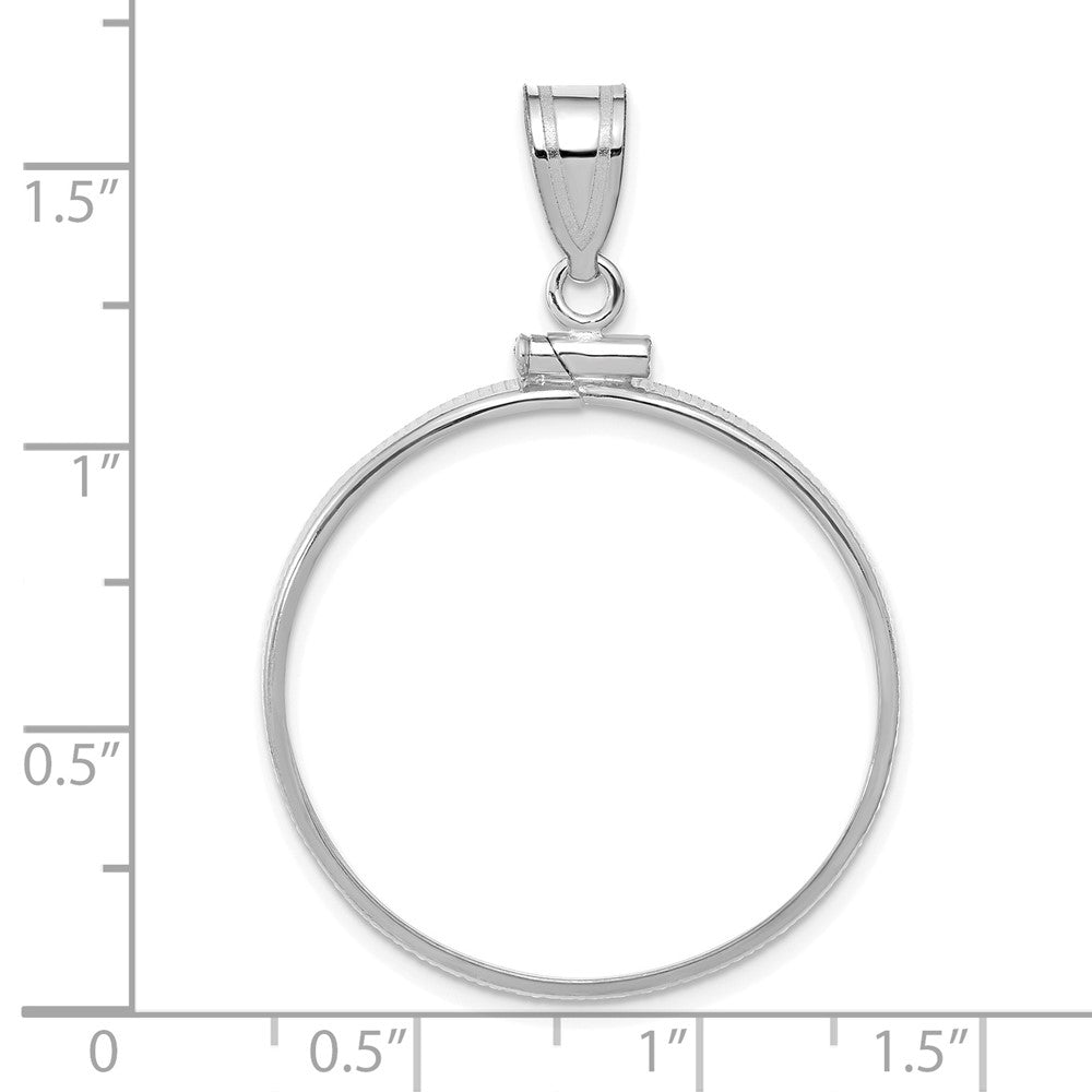 Wideband Distinguished Coin Jewelry Sterling Silver Polished 27.0 x 1.85mm Screw Top Coin Bezel Pendant