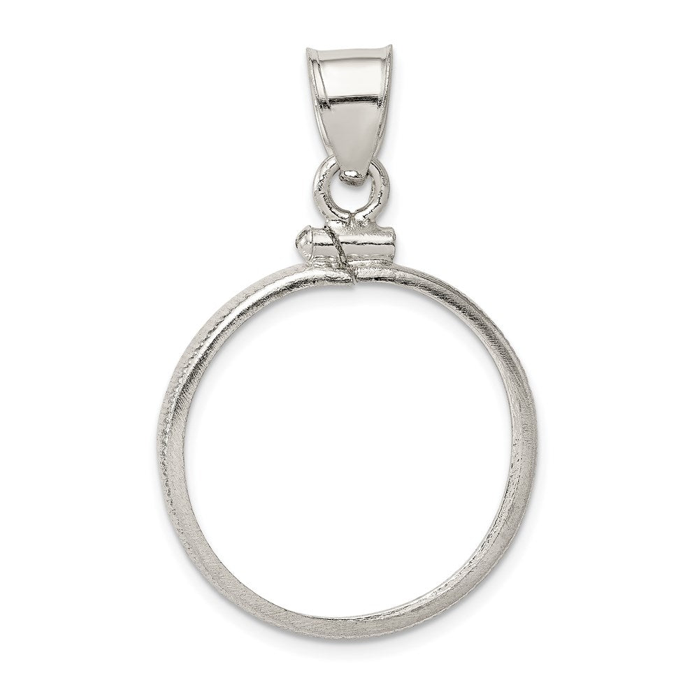 Wideband Distinguished Coin Jewelry Sterling Silver Polished 21.1 x 2.0mm $0.05 Screw Top Coin Bezel Pendant