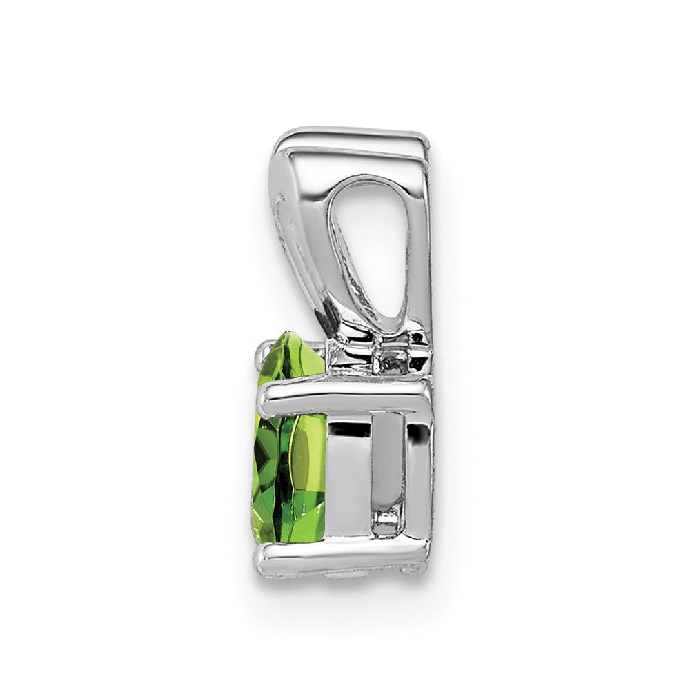 Sterling Silver Rhodium-plated Peridot Pendant