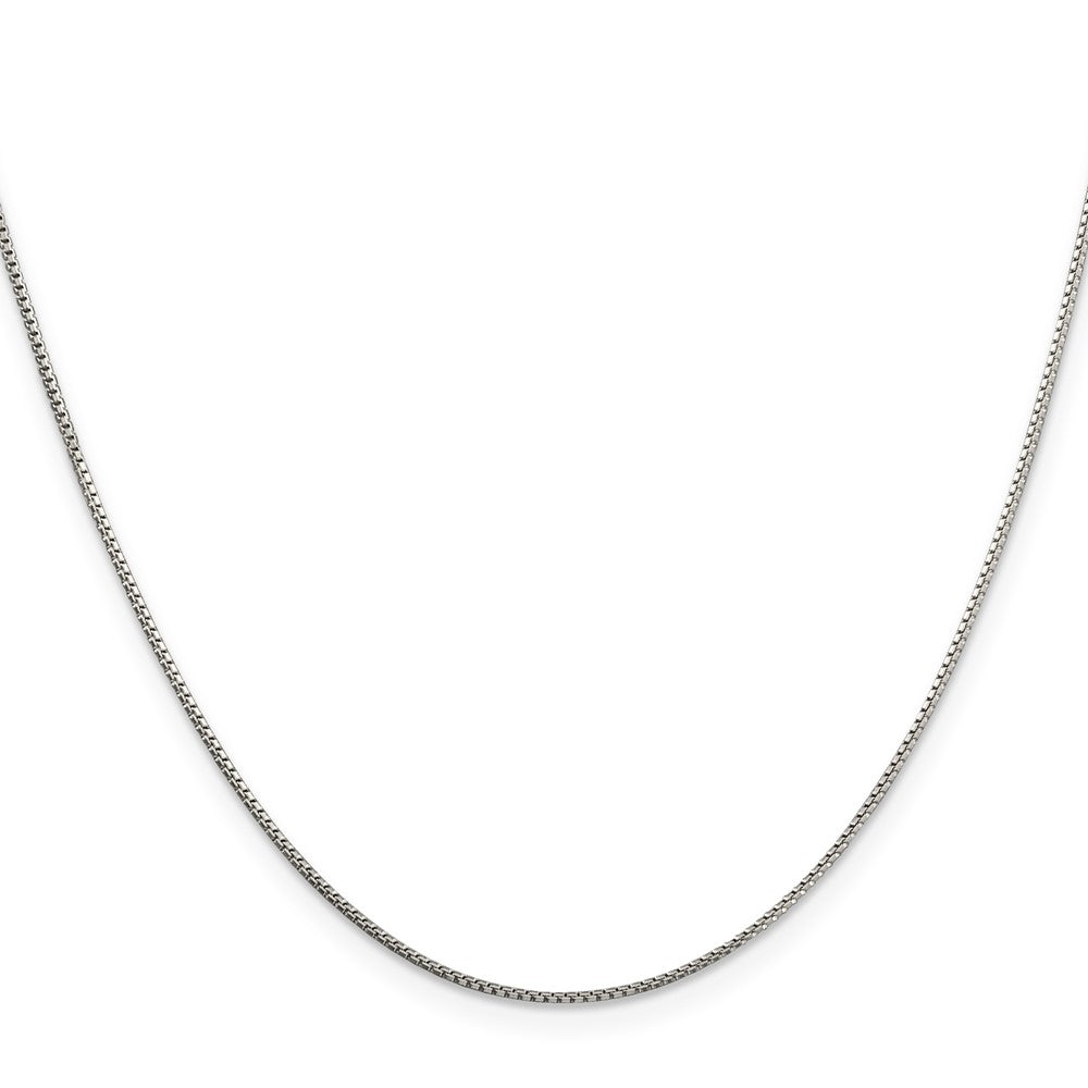 Sterling Silver 1mm 8 Sided Diamond-cut Box Chain