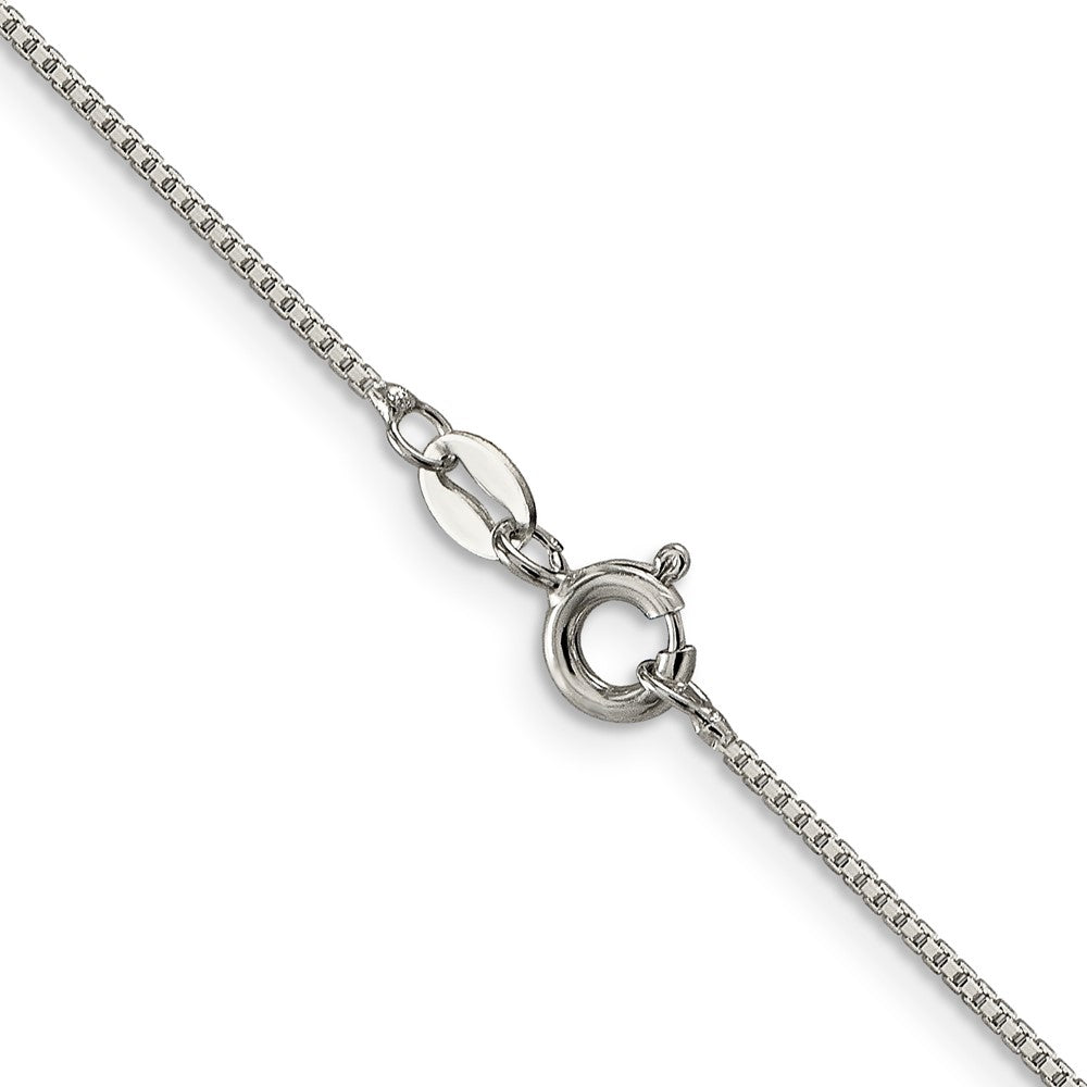 Sterling Silver 1mm 8 Sided Diamond-cut Box Chain