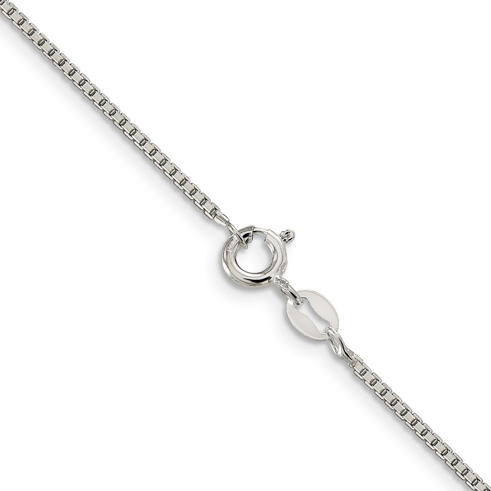 Sterling Silver 1.25mm 8 Sided Diamond-cut Box Chain