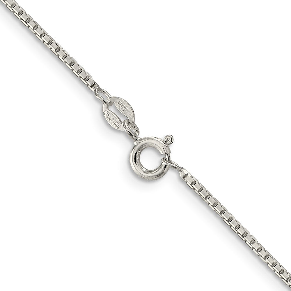 Sterling Silver 1.35mm 8 Sided Diamond-cut Box Chain