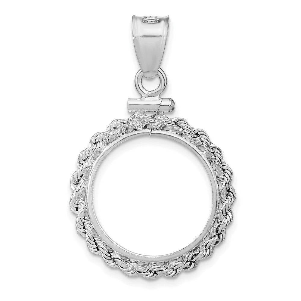 Wideband Distinguished Coin Jewelry Sterling Silver Polished Rope 18 x 1.2mm $0.10 Screw Top Coin Bezel Pendant