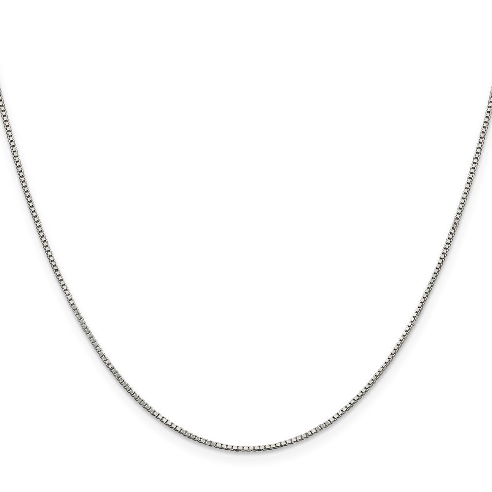 Sterling Silver Rhodium-plated .9mm Box Chain with a 2 inch extention