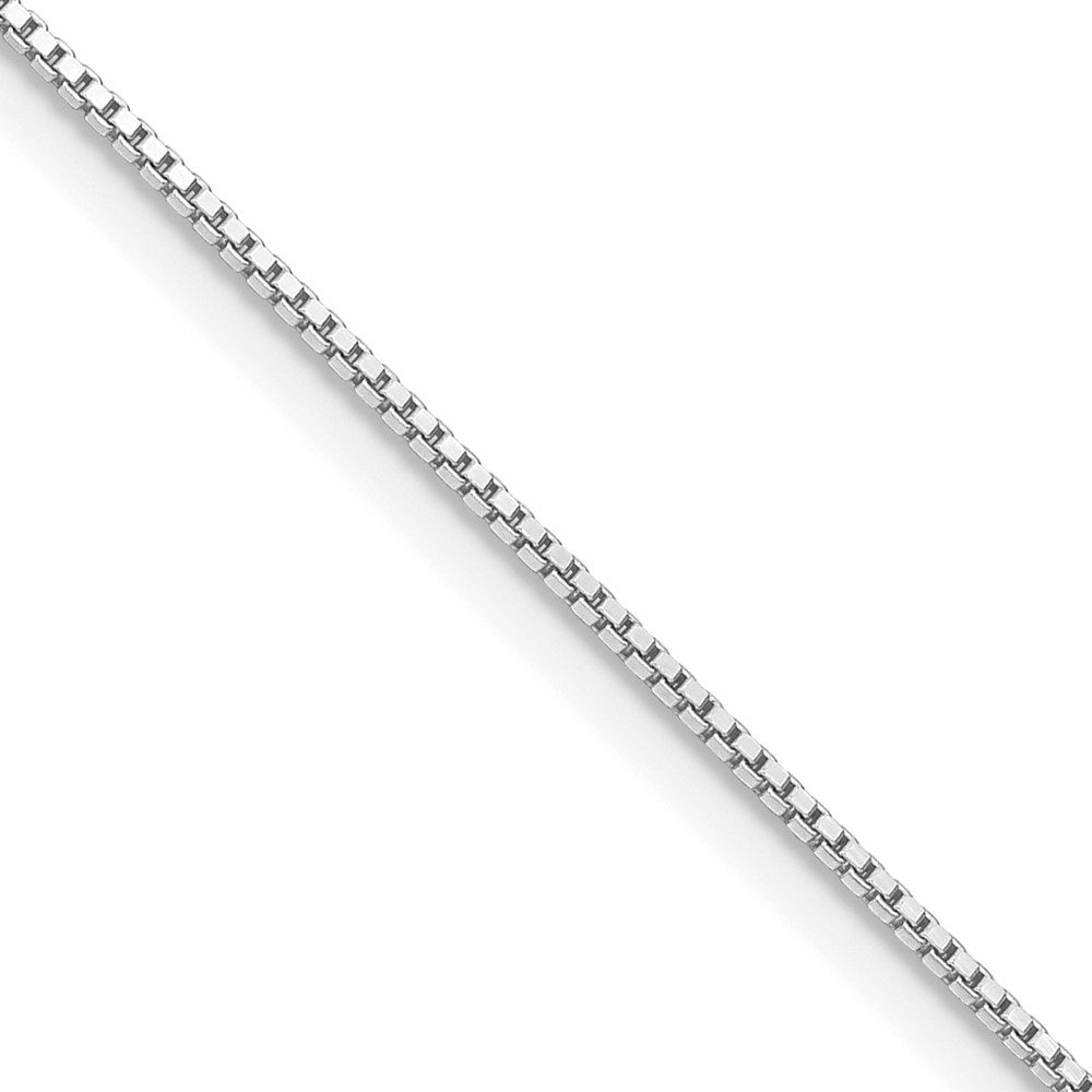 Sterling Silver Rhodium-plated .9mm Box Chain with a 2 inch extention