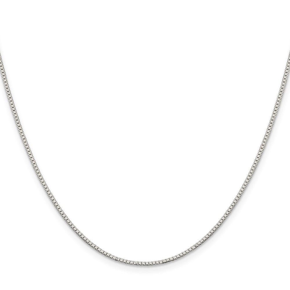 Sterling Silver Rhodium-plated 1.1mm Box Chain