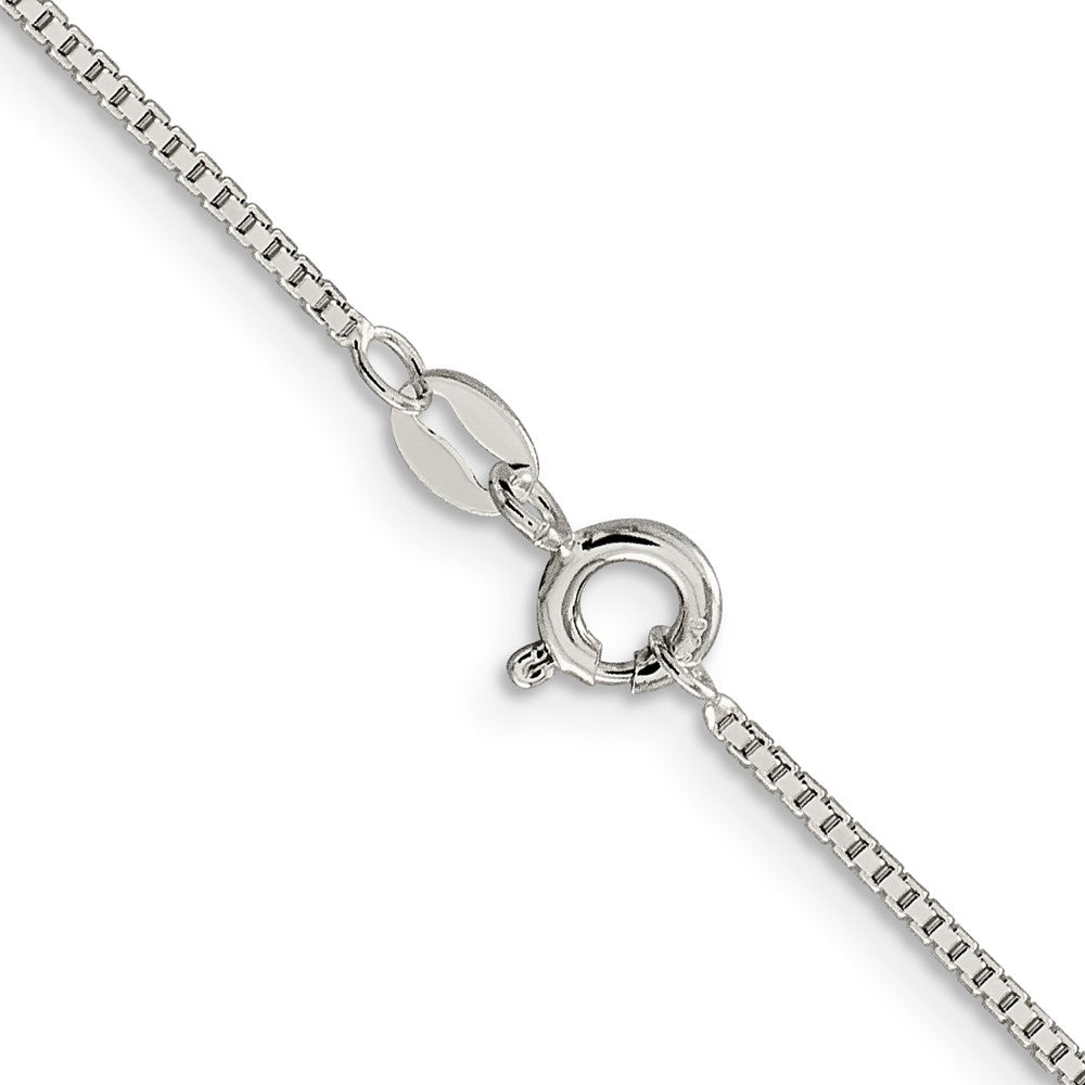 Sterling Silver Rhodium-plated 1.1mm Box Chain