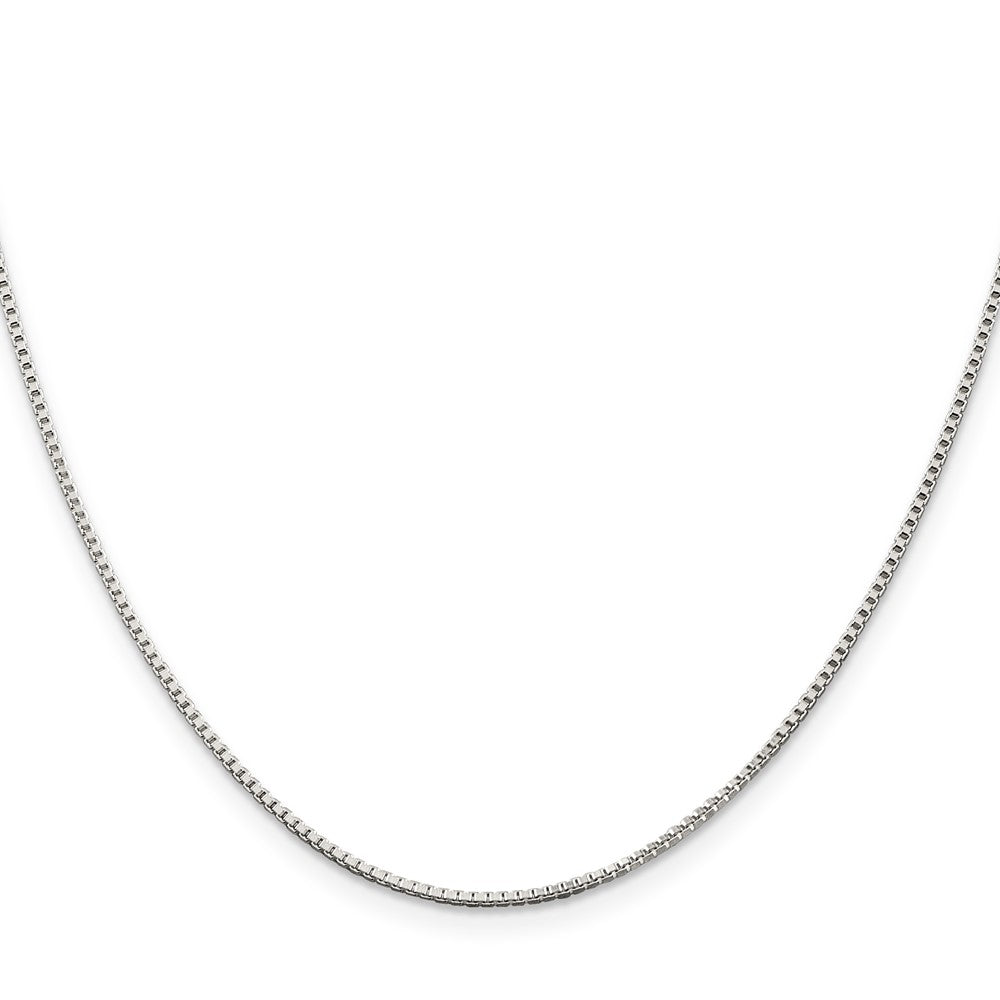 Sterling Silver Rhodium-plated 1.25mm Box Chain