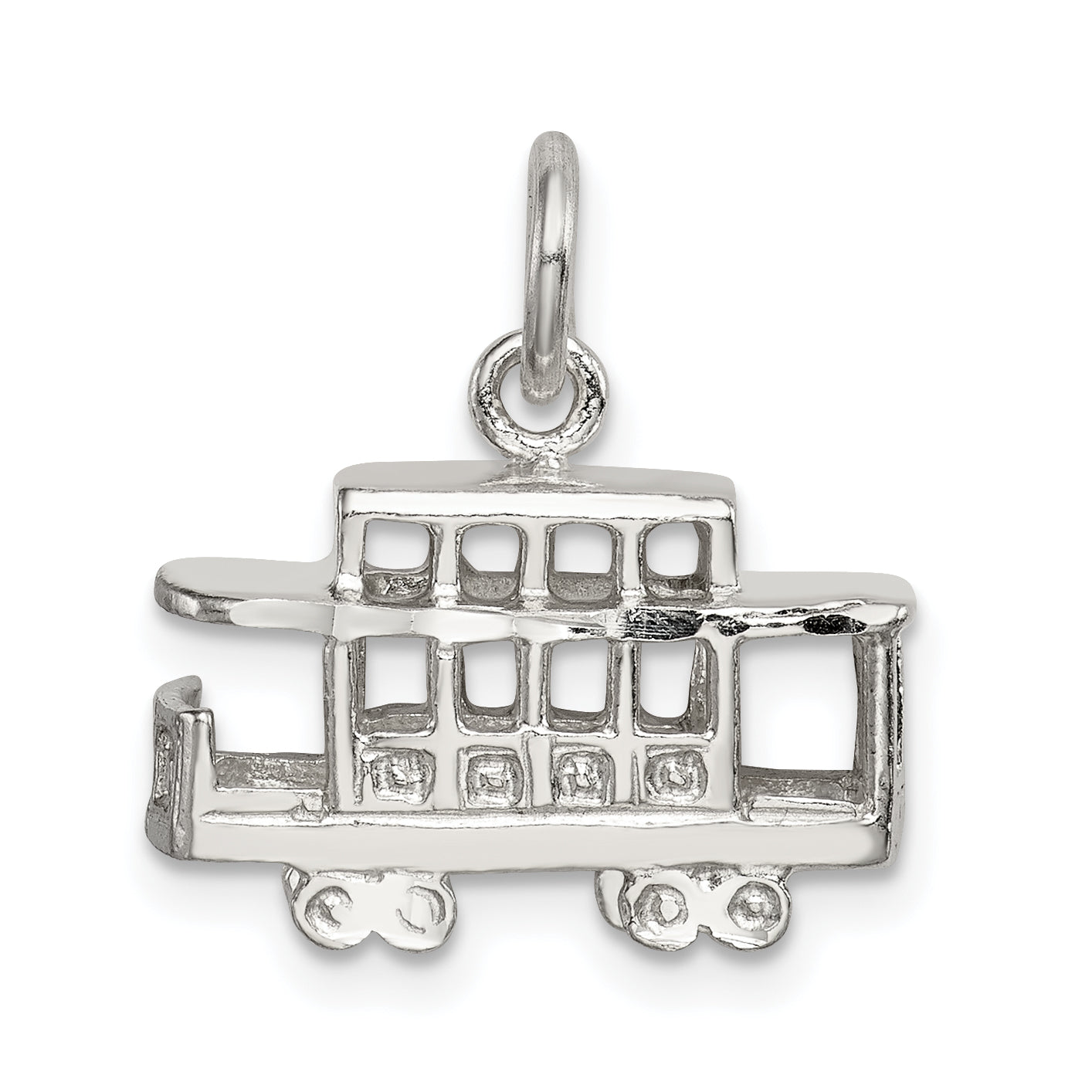 Sterling Silver Caboose Charm QC1039