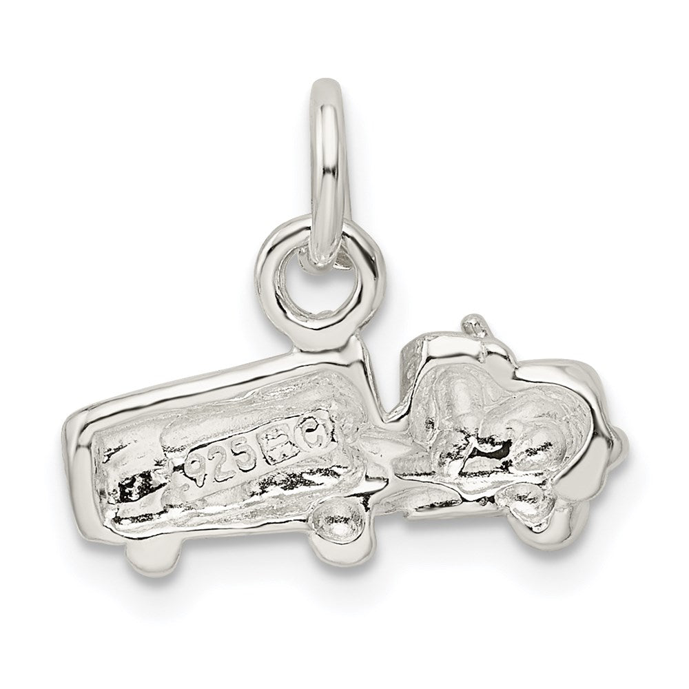 Sterling Silver Semi with Trailer Charm