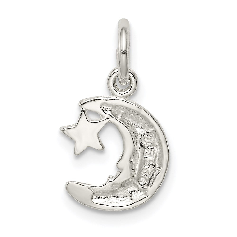 Sterling Silver Moon & Star Charm