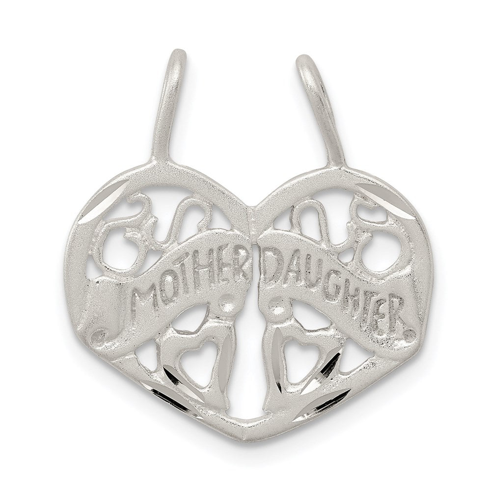 Sterling Silver Mother Daughter 2-piece break apart Charm