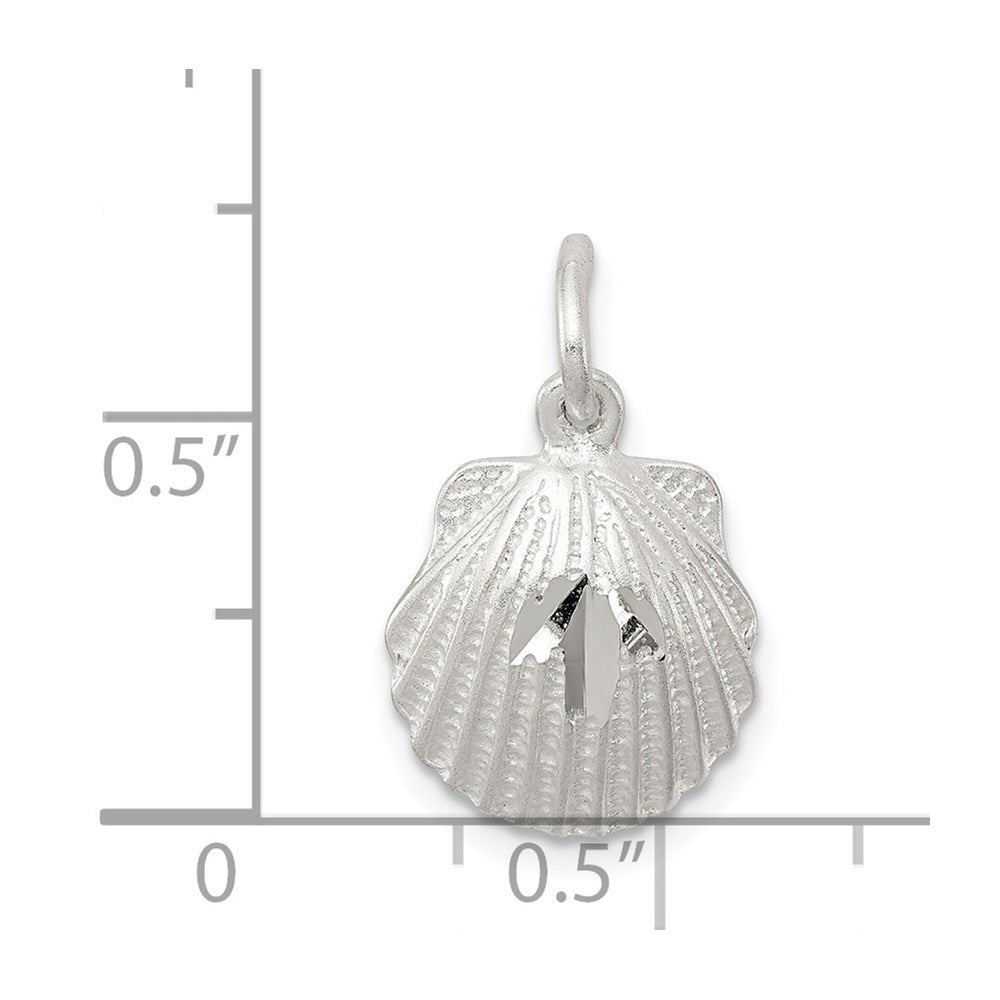 Sterling Silver D/C Shell Charm