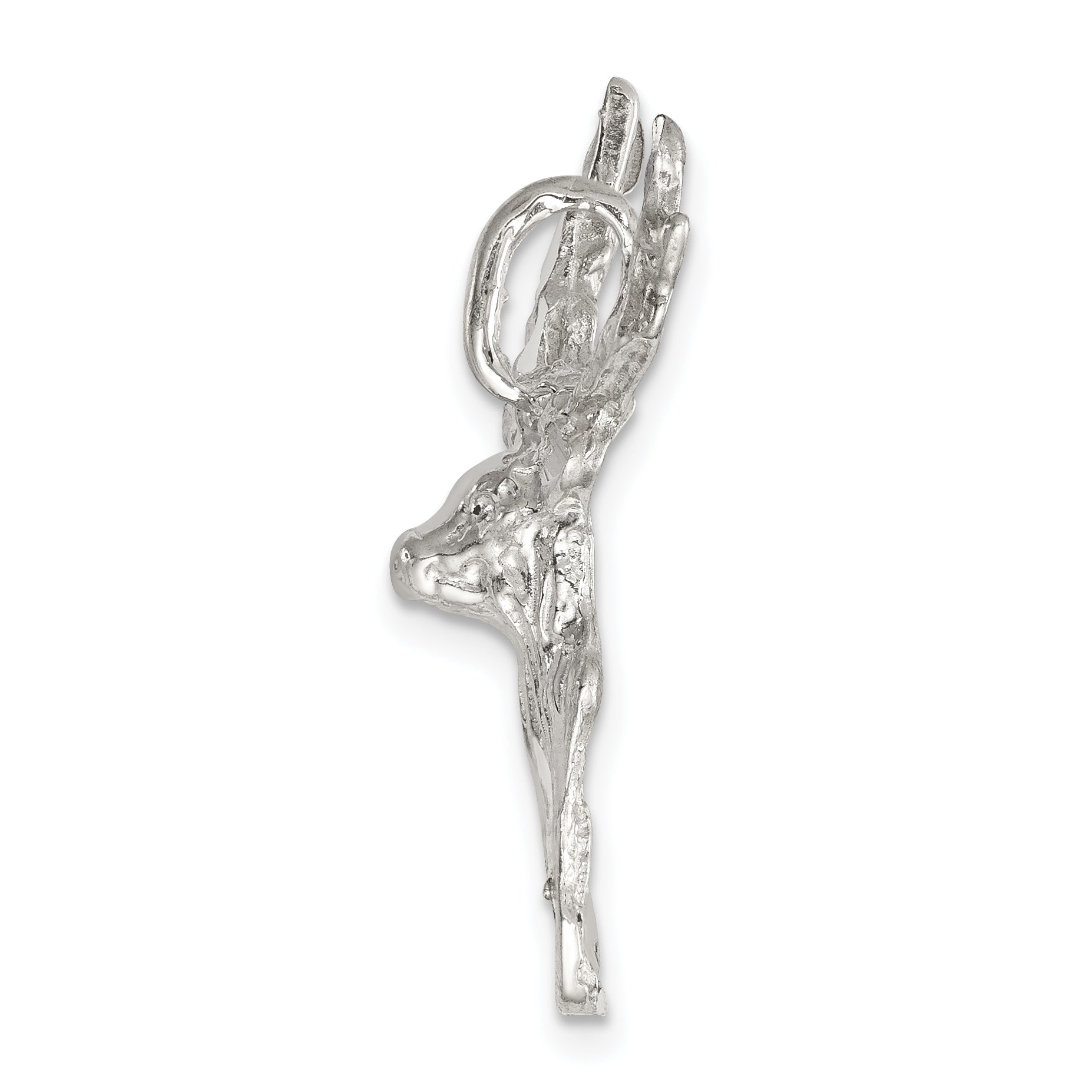 Sterling Silver Deer Head Charm QC1785